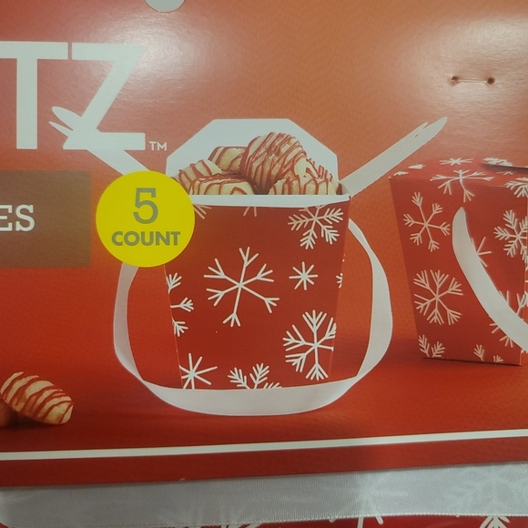 🦃🦃NEW SPRITZ Red/White Snowflakes 15 Count Gift Takeout Boxes for cookies. - Picture 4 of 8
